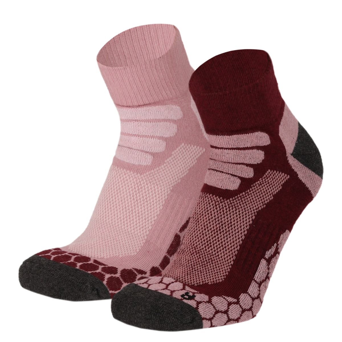 Xtreme Wandelsokken Quarter 2-pack Multi Burgundy-35/38
