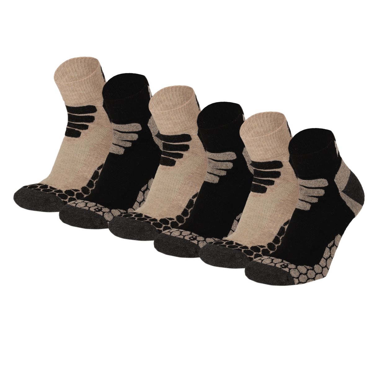 Xtreme Wandelsokken Quarter 6-pack Multi Beige-42/45