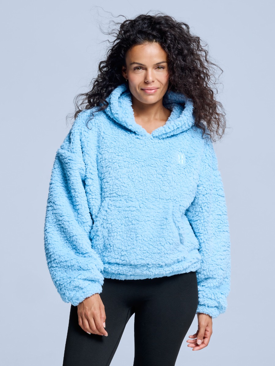 Poederbaas Fluffy Hoodie Dames Four Seasons Ice Blue-XS