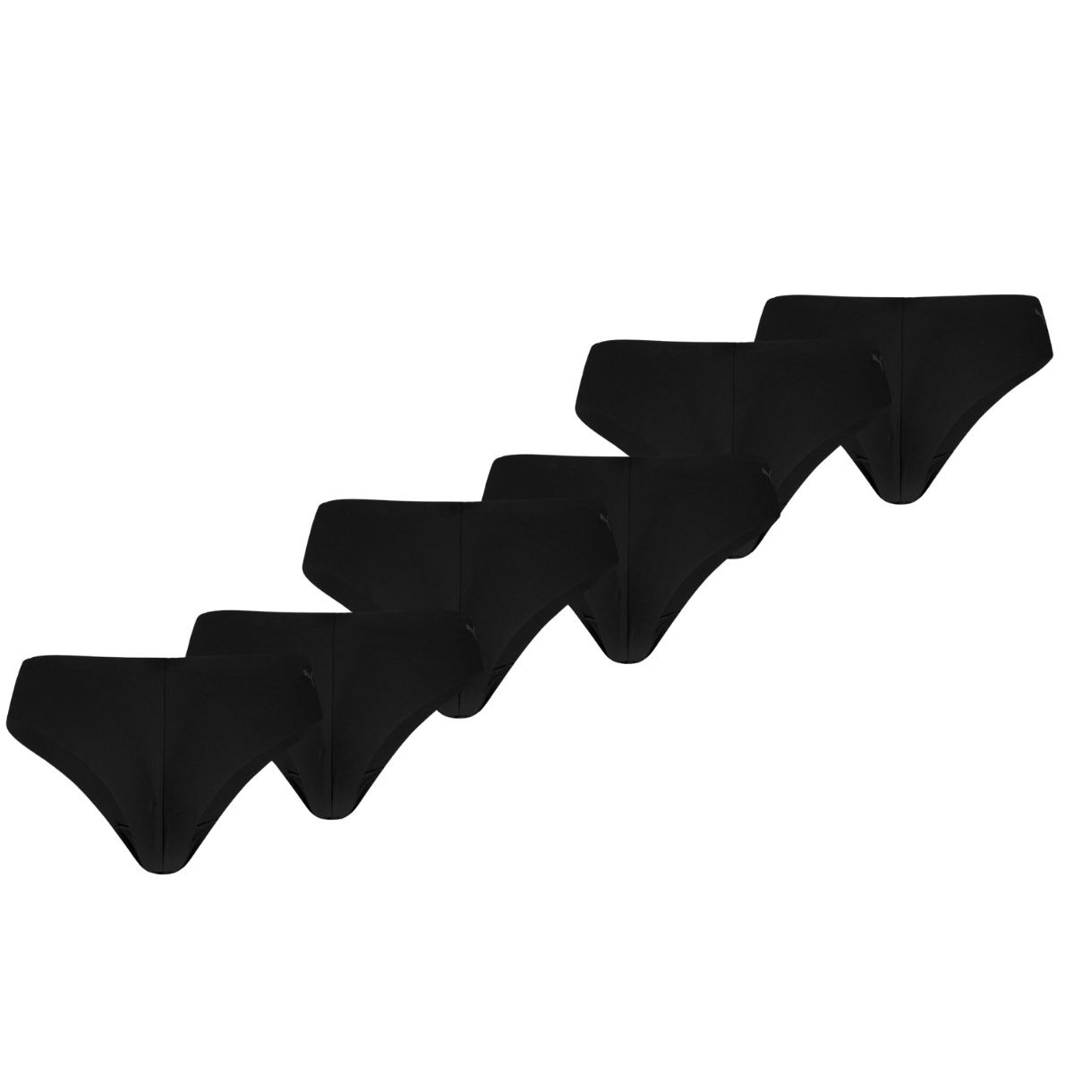 Puma Dames Brazilian Briefs Microfiber 6-pack Zwart-XL