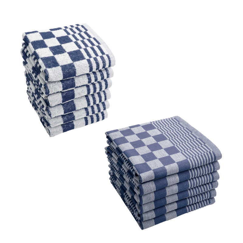 Byrklund Keuken- en Theedoeken set Clean Blauw - 12 delig afbeelding