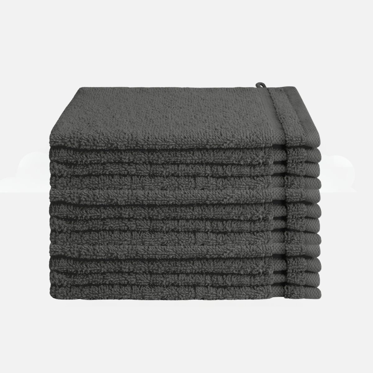 Byrklund Washand 16x21 cm 500gram Antraciet - 12 stuks