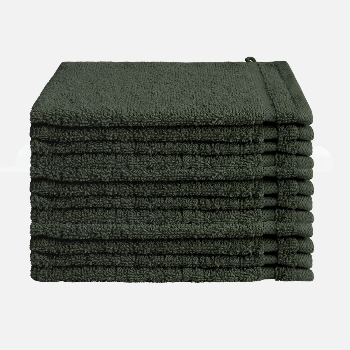 Byrklund Washand 16x21 cm 500gram Donker Groen - 12 stuks