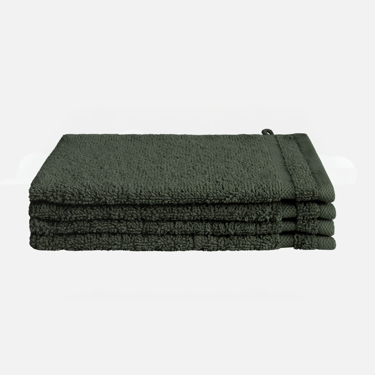 Byrklund Washand 16x21 cm 500gram Donker Groen - 4 stuks