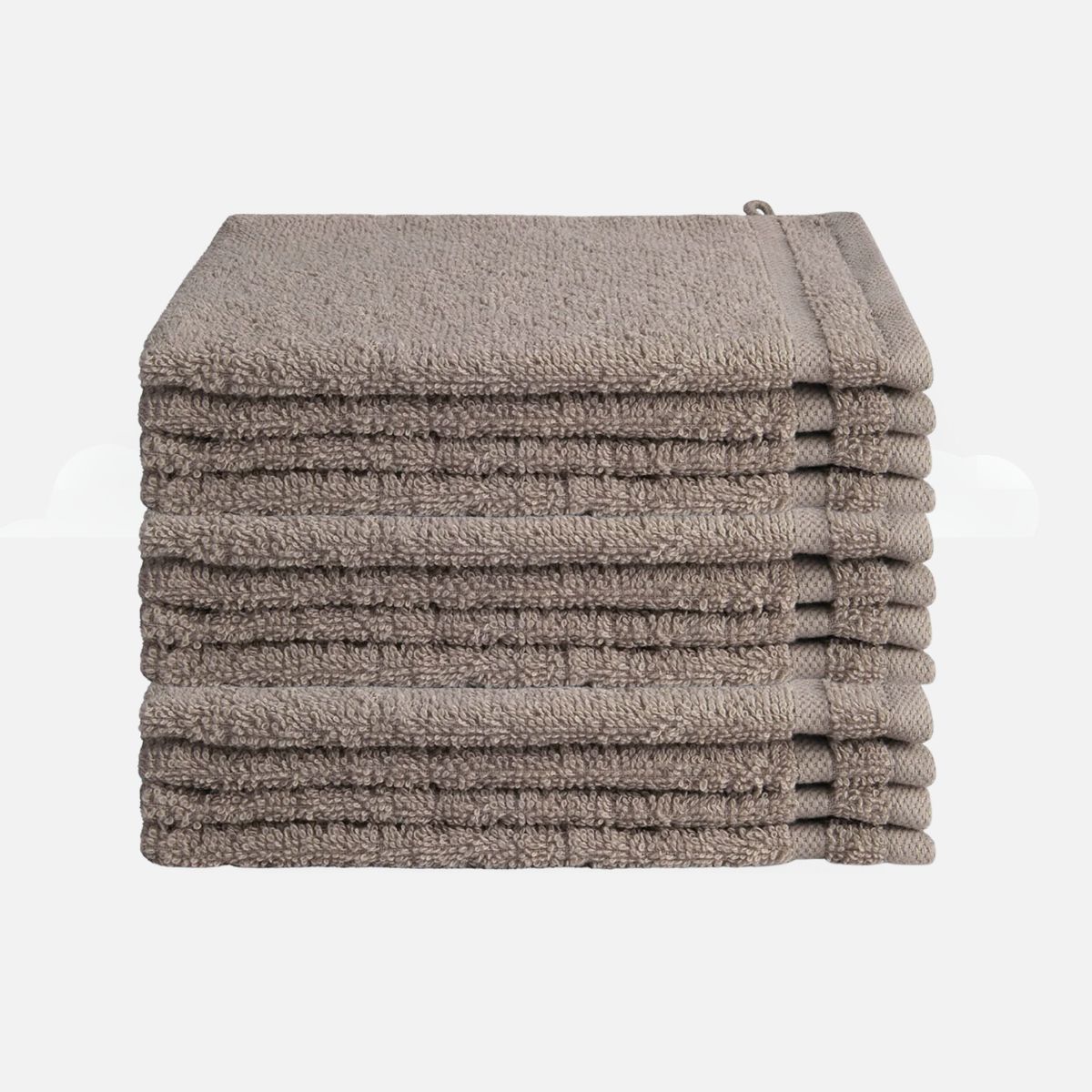 Byrklund Washand 16x21 cm 500gram Taupe - 12 stuks