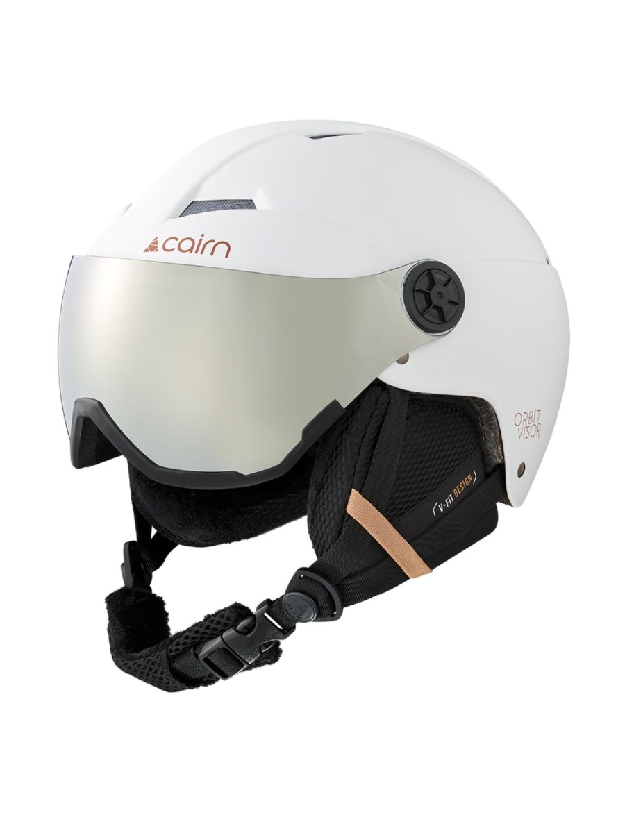 Cairn Skihelm met Vizier Orbit Visor Mat White Coffee-59/60