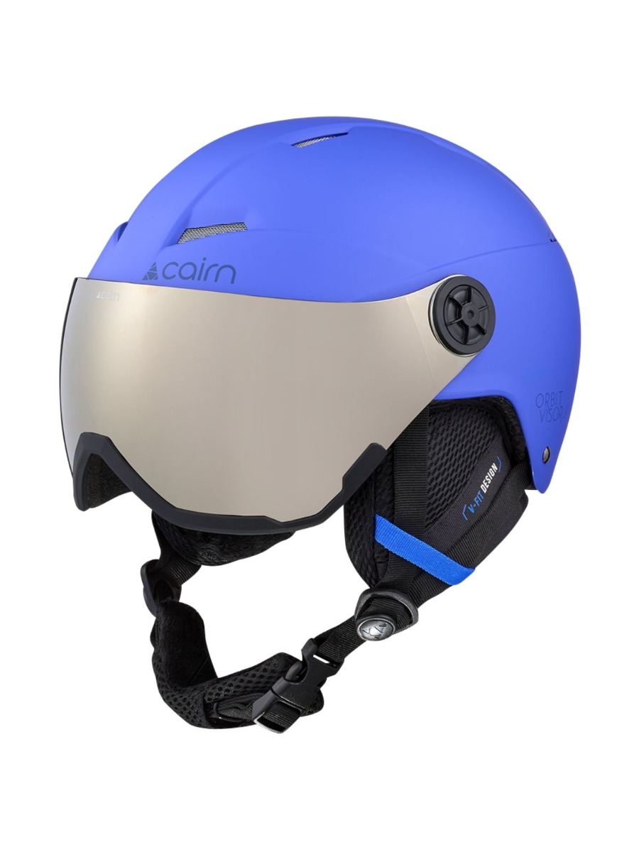 Cairn Kinder Skihelm met Vizier Orbit Visor Mat Blue-46/48