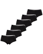 Apollo Dames Bamboe Hipsters Zwart 6-pack