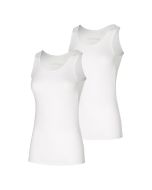 apollo dames bamboe hemdje wit 2-pack
