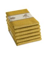 DDDDD Theedoek Bees Geel 6 stuks