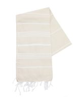 The One Towelling Hamamdoek Beige/Wit
