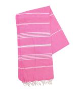 The One Towelling Hamamdoek Magenta/Wit