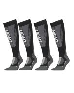 HEAD Skisokken Unisex Racer Kneehigh 4-pack Black/White