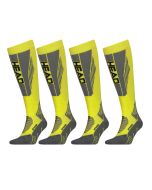HEAD Skisokken Unisex Racer Kneehigh 4-pack Neon Yellow