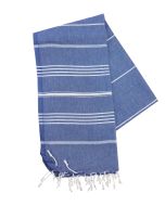 The One Towelling Hamamdoek Navy/Wit