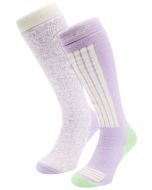 Poederbaas Skisokken Dames 2-pack White Multi