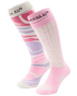 Poederbaas Skisokken Dames 2-pack Powder Rose
