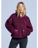 Poederbaas Fluffy Hoodie Dames Four Seasons Bordeaux