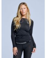 Poederbaas Thermoshirt Merinowol Dames Zwart