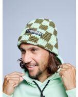 Poederbaas Muts Heren Checkerboard Olive Green
