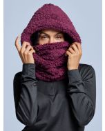 Poederbaas Balaclava Dames Fluffy Bordeaux