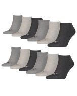 Puma Sneakersokken Plain 12-pack Antraciet Melange
