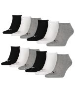 Puma Sneakersokken Plain 12-pack Zwart / Wit / Grijs