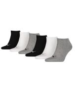 Puma Sneakersokken Plain 6-pack Zwart / Wit / Grijs