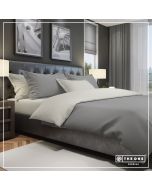 The One Dekbedovertrek Classic Dark Grey / Light Grey