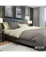 The One Dekbedovertrek Classic Taupe / Cream