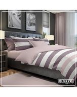 The One Dekbedovertrek Stripe Plum / Mauve