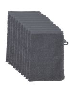 The One Voordeelpakket Washandjes Antraciet - 10 stuks