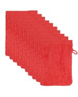 The One Voordeelpakket Washandjes Rood - 10 stuks