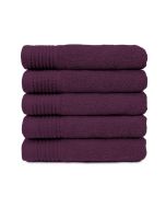 The One Badhanddoek Deluxe Voordeelpakket 70x140 550 gram Plum (5 stuks)