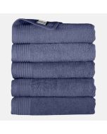 The One Handdoek Voordeelpakket 450 gram 50x100 cm Faded Denim (5 stuks)