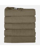The One Handdoek Voordeelpakket 450 gram 50x100 cm Olive Green (5 stuks)