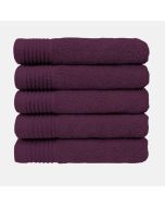 The One Handdoek Deluxe 50x100  550 gr Paars (5 stuks)