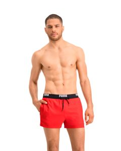 Puma Zwembroek Mannen Logo Short Red model voorkant