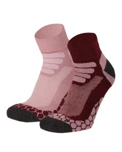 Xtreme Wandelsokken Quarter 2-pack Multi Burgundy