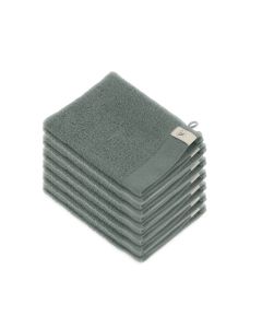 Walra Soft Cotton Washandje 16 x 21 cm 550 gram Legergroen - 12 stuks