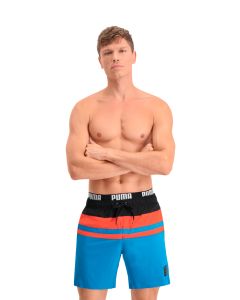 Puma Zwembroek Heritage Stripe Mid Blue Combo