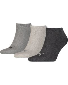 Puma sokken laag 3-Pack antraciet/light melange grey/medium melange grey