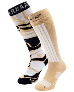 Poederbaas Skisokken Dames 2-pack Warm Sand