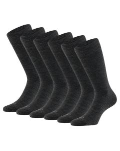 Apollo Merinowollen Sokken 6-pack Antraciet