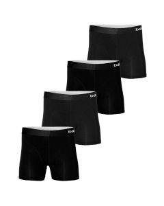 Apollo Heren Bamboe Boxershorts Basic Bamboo Zwart 4-pack