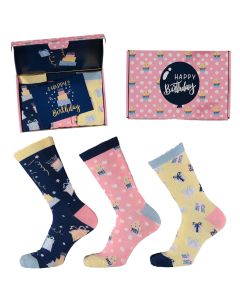 Apollo Sokken Giftbox Verjaardag Dames Cakes & Gifts met gratis wenskaart 