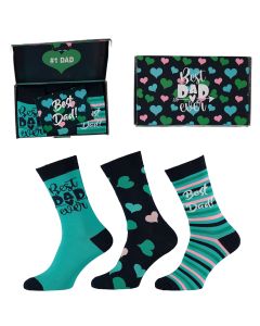 Apollo Vaderdag Cadeau Sokken Giftbox Best Dad Ever met gratis wenskaart