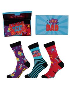 Apollo Vaderdag Cadeau Sokken Giftbox Super Dad met gratis wenskaart