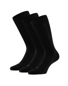 Apollo Merinowollen Sokken Badstof Zool 3-pack Zwart