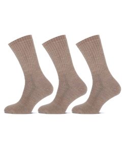 Basset Merinowollen Sokken Comfort 3-pack Beige